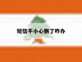 短信不小心删了咋办