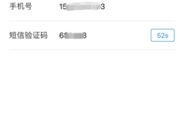 短信验证直接显示手机号
