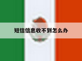 短信信息收不到怎么办