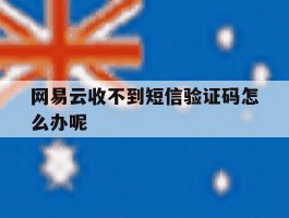 网易云收不到短信验证码怎么办呢