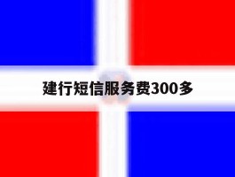 建行短信服务费300多