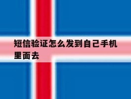 短信验证怎么发到自己手机里面去