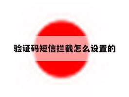 验证码短信拦截怎么设置的