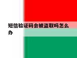 短信验证码会被盗取吗怎么办