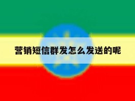 营销短信群发怎么发送的呢