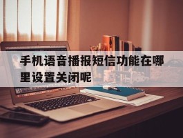 手机语音播报短信功能在哪里设置关闭呢
