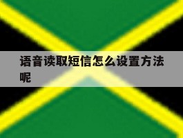 语音读取短信怎么设置方法呢