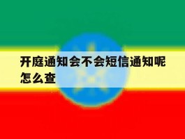 开庭通知会不会短信通知呢怎么查