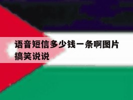 语音短信多少钱一条啊图片搞笑说说的简单介绍