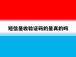 短信是收验证码的是真的吗