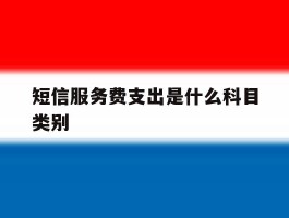 短信服务费支出是什么科目类别