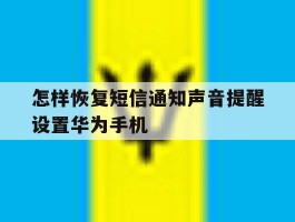 关于怎样恢复短信通知声音提醒设置华为手机的信息