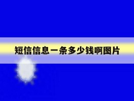 短信信息一条多少钱啊图片