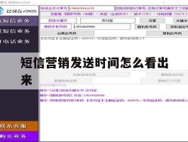 短信营销发送时间怎么看出来