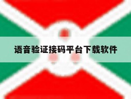 语音验证接码平台下载软件