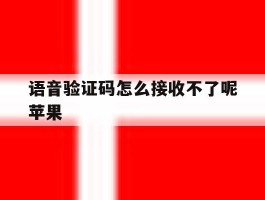 语音验证码怎么接收不了呢苹果