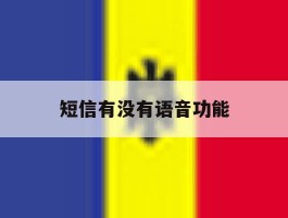 短信有没有语音功能