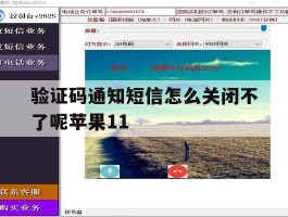 验证码通知短信怎么关闭不了呢苹果11