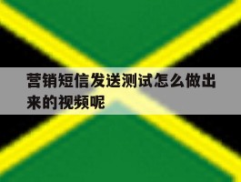 包含营销短信发送测试怎么做出来的视频呢的词条