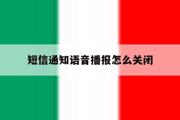 短信通知语音播报怎么关闭 短信通知语音播报怎么关闭