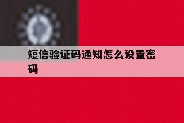 关于短信验证码通知怎么设置密码的信息 关于短信验证码通知怎么设置密码的信息