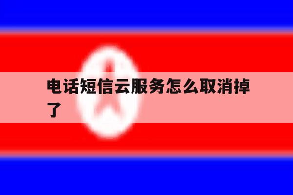 电话短信云服务怎么取消掉了 电话短信云服务怎么取消掉了