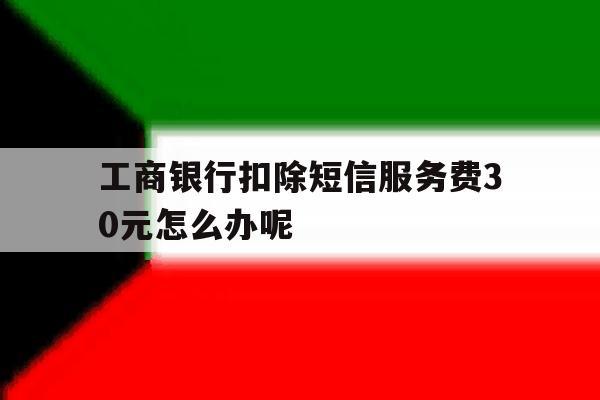 工商银行扣除短信服务费30元怎么办呢的简单介绍 工商银行扣除短信服务费30元怎么办呢的简单介绍