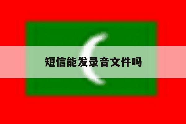 短信能发录音文件吗 短信能发录音文件吗