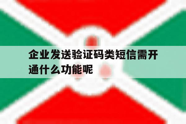 企业发送验证码类短信需开通什么功能呢的简单介绍 企业发送验证码类短信需开通什么功能呢的简单介绍