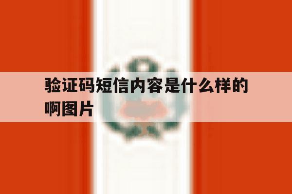 验证码短信内容是什么样的啊图片 验证码短信内容是什么样的啊图片