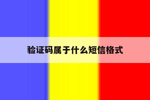 验证码属于什么短信格式 验证码属于什么短信格式