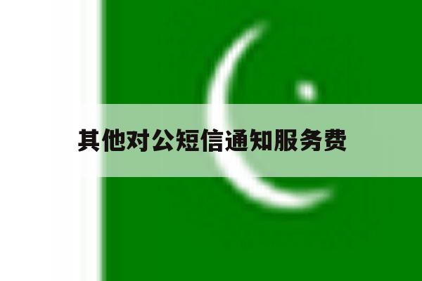 其他对公短信通知服务费 其他对公短信通知服务费