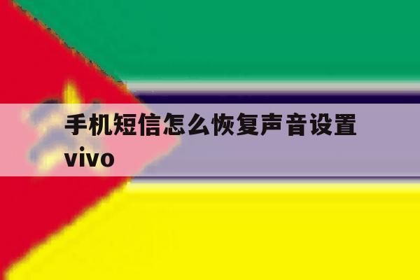手机短信怎么恢复声音设置vivo的简单介绍 手机短信怎么恢复声音设置vivo的简单介绍