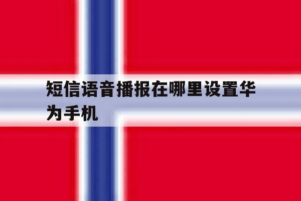 短信语音播报在哪里设置华为手机 短信语音播报在哪里设置华为手机