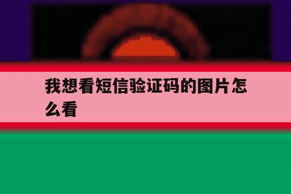 我想看短信验证码的图片怎么看 我想看短信验证码的图片怎么看
