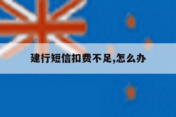 建行短信扣费不足,怎么办 建行短信扣费不足,怎么办