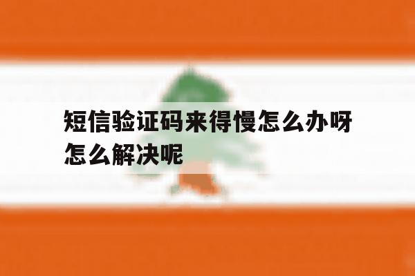 短信验证码来得慢怎么办呀怎么解决呢 短信验证码来得慢怎么办呀怎么解决呢