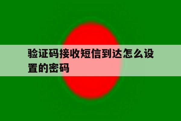验证码接收短信到达怎么设置的密码 验证码接收短信到达怎么设置的密码