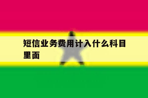 短信业务费用计入什么科目里面 短信业务费用计入什么科目里面
