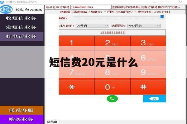 短信费20元是什么 短信费20元是什么