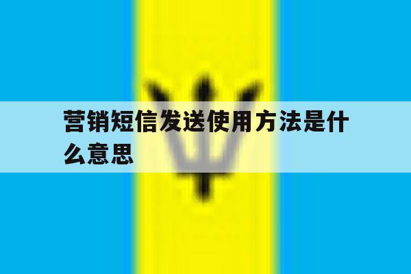 营销短信发送使用方法是什么意思 营销短信发送使用方法是什么意思