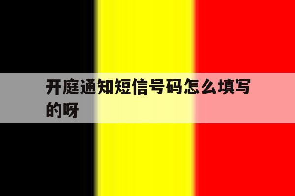 开庭通知短信号码怎么填写的呀 开庭通知短信号码怎么填写的呀