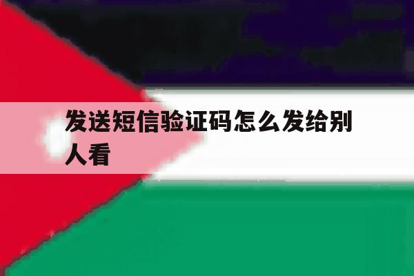 发送短信验证码怎么发给别人看 发送短信验证码怎么发给别人看