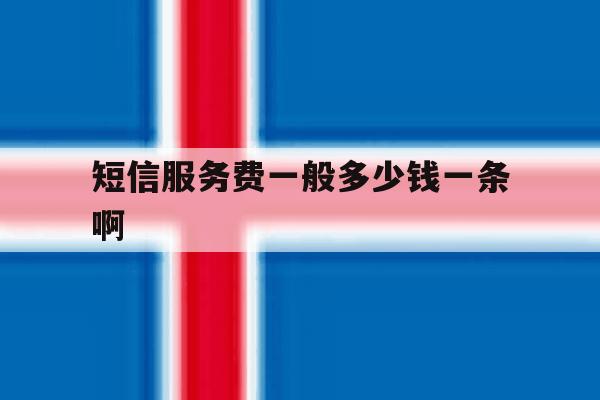 短信服务费一般多少钱一条啊 短信服务费一般多少钱一条啊