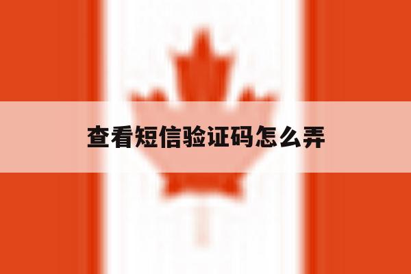 查看短信验证码怎么弄 查看短信验证码怎么弄