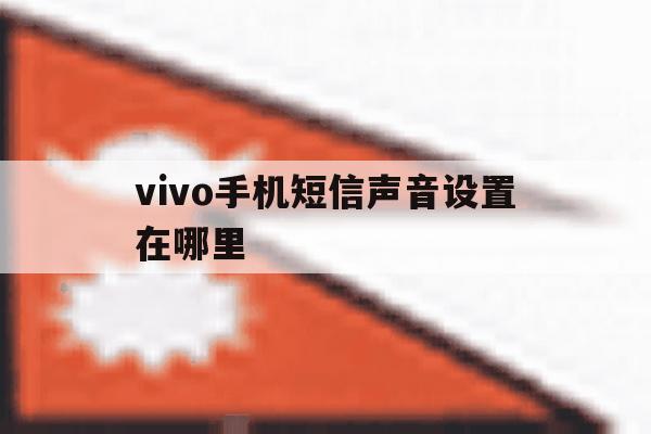 vivo手机短信声音设置在哪里 vivo手机短信声音设置在哪里