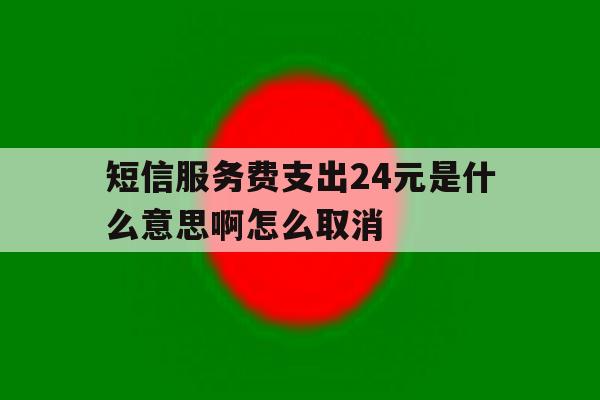 短信服务费支出24元是什么意思啊怎么取消 短信服务费支出24元是什么意思啊怎么取消