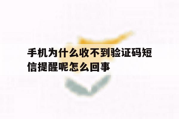 手机为什么收不到验证码短信提醒呢怎么回事 手机为什么收不到验证码短信提醒呢怎么回事