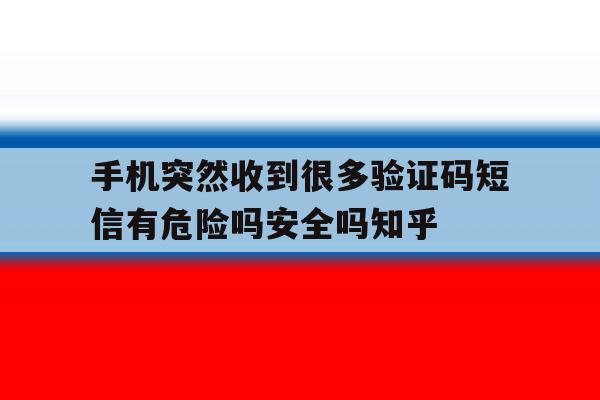 关于手机突然收到很多验证码短信有危险吗安全吗知乎的信息 关于手机突然收到很多验证码短信有危险吗安全吗知乎的信息