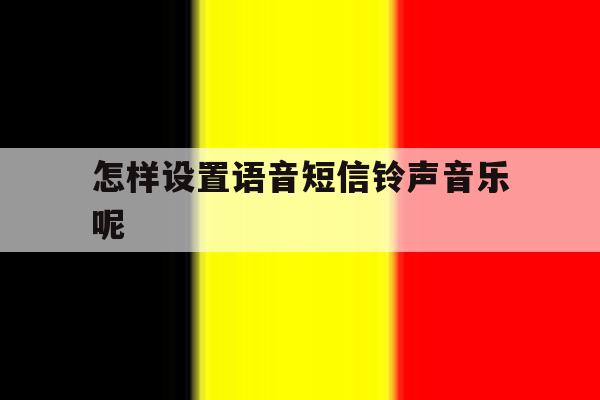 怎样设置语音短信铃声音乐呢的简单介绍 怎样设置语音短信铃声音乐呢的简单介绍